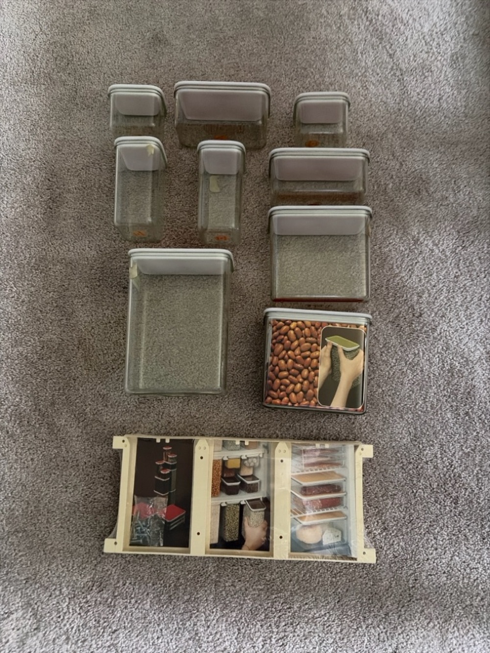 Vintage 9 Rosti Mepal Made In Holland Dried Food Storage Rectangular w/Lids